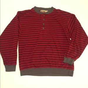 Vintage Striped 1/4 ButtonDown Lightweight Sweater